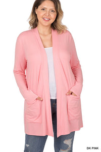SLOUCHY POCKET OPEN CARDIGAN