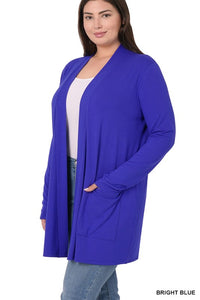 SLOUCHY POCKET OPEN CARDIGAN