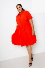 Load image into Gallery viewer, Red x Orange Dress