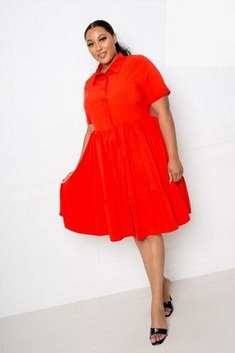 Red x Orange Dress