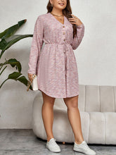 Load image into Gallery viewer, Heathered Away Long Sleeve Dress