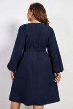 Load image into Gallery viewer, Buttoned in Blue Long Sleeve Dress