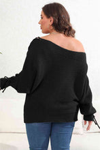 Load image into Gallery viewer, Plus Size One Shoulder Beaded Sweater