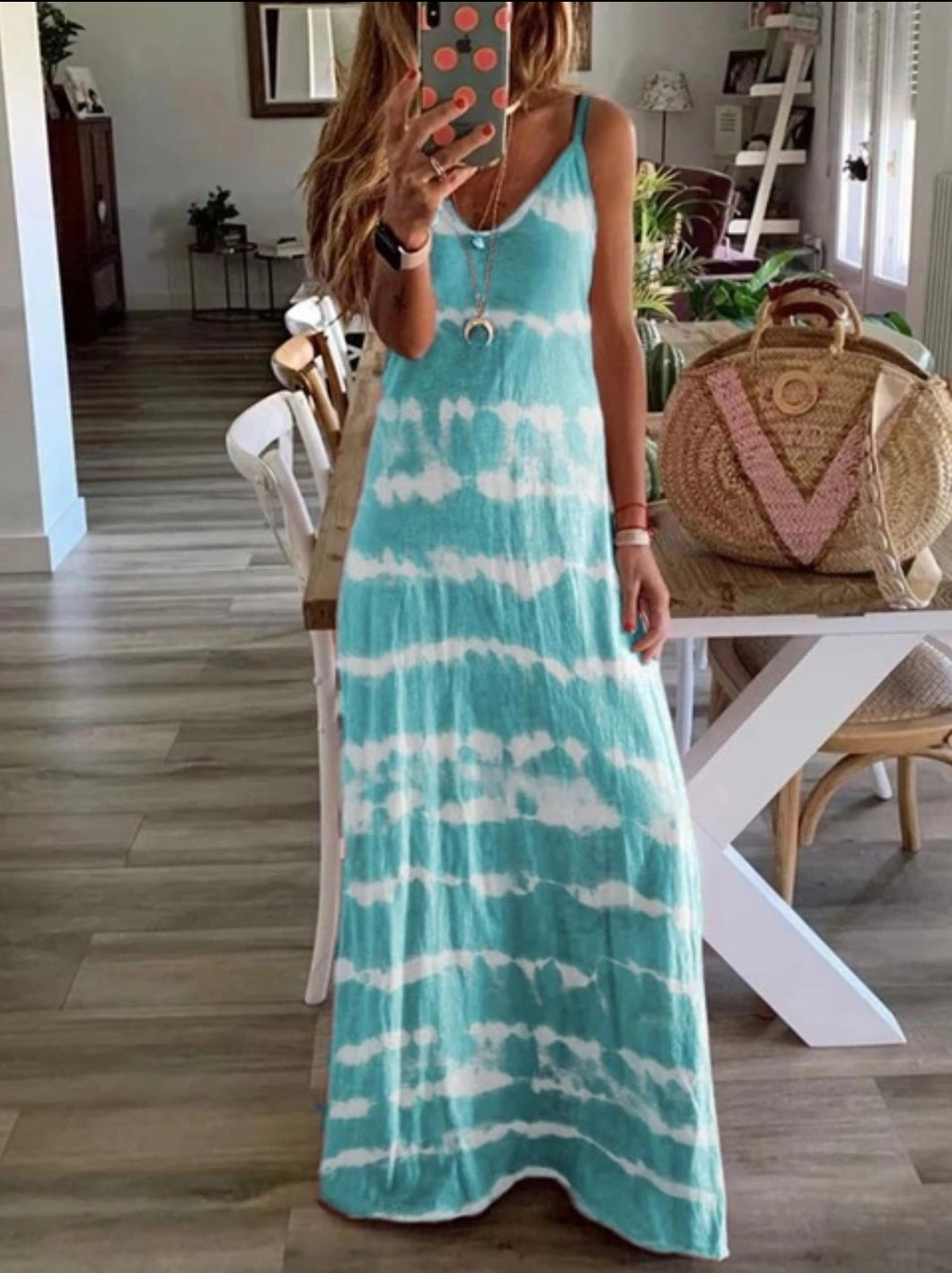 Blue Clouds Maxi Dress