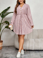 Load image into Gallery viewer, Heathered Away Long Sleeve Dress
