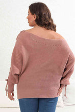 Load image into Gallery viewer, Plus Size One Shoulder Beaded Sweater